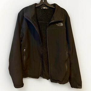 The North Face Men’s M Polar Tech Softshell Jacket Black Wind Pro Sherpa Lined